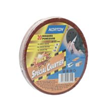 20 patins abrasifs ponçage Ø125mm auto-agrippants Grain 120 - NORTON