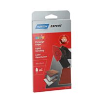 Patins abrasifs finition Ponceuse 175x105mm Grain 120 - NORTON