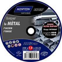 Lot 3 disques + 1 offert pour métal Ø230x1,9x22,2mm - NORTON