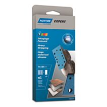 5 Patins abrasifs ponceuse vibrante 93x190mm Grain 40 - NORTON