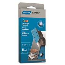 5 Patins auto-agrippant ponceuse vibrante 93x185mm grain 40 - NORTON