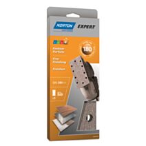 Patins ponçeuse vibrante pinces Ovales 93x230mm Grain 180 - NORTON