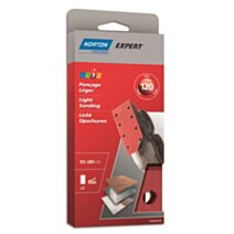 5 patins auto-agrippants ponceuse vibrante 93x185mm Grain 120 - NORTON