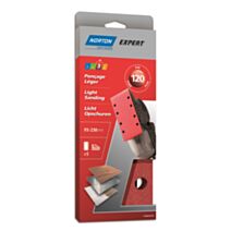 Patins ponceuse vibrante pinces parallèles 93x230mm Grain 120 - NORTON