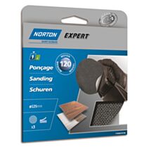 Disques auto-agrippants pour plâtre Ø125mm Grain 120 - NORTON