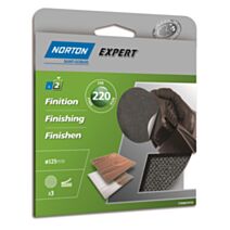 Disques auto-agrippants pour plâtre Ø125mm Grain 220 - NORTON