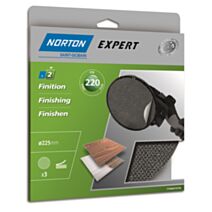 Disques auto-agrippant pour la finition Ø225mm Grain 220 - NORTON