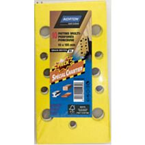 10 patins multi perforés Ponceuse 93x190mm Grain 80 - NORTON