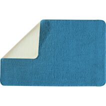 Tapis de bain fantaisie Polynésie polyester bleu 50x80cm