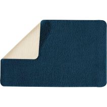 Tapis de Bain Antidérapant Polynésie Polyester 50x80cm Marine