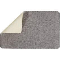 Tapis de Bain Antidérapant Polynésie Polyester 50x80cm Gris - GUY LEVASSEUR