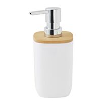 Distributeur de savon blanc et bambou, Sequoia - GUY LEVASSEUR