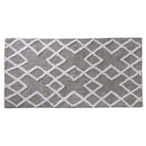 Tapis de bain fantaisie Zigzag 60x120cm blanc - LEVASSEUR