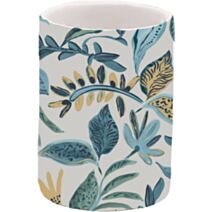 Gobelet Salle de Bain céramique jungle bleu - LEVASSEUR