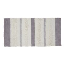 Tapis de bain fantaisie Chris coton tufté gris 60x120cm