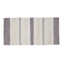 Tapis de bain fantaisie Chris coton tufté gris 60x120cm