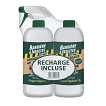 Insectes Rampants, Volants, Acariens - Actif d'origine végétale - Prêt à l'emploi 1L + sa recharge 1L