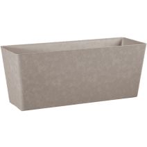 Jardinière Elément recyclée 59,5x21,4x24cm 23,7L Calcaire - POETIC 