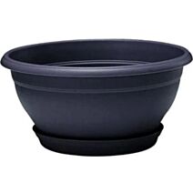 Coupe Lotus soucoupe clipsée 30 noir violine Ø30 h12,5cm 5,3L - POETIC