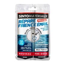 Résine Matériaux répare faience BLANC BRILLANT 30g SINTO MATERIAUX