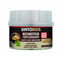 Mastic à bois avec durcisseur angles/gros trous chêne clair - SINTO