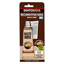 Mastic à bois avec durcisseur angles/gros trous coloris blanc 66ml - SINTO