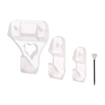 8 crochets résine transparents assortis pour tableaux et cadres - LE CROCHET FRANCAIS