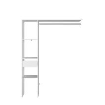 Dressing Combi Module C Colonne Penderie 138x180x40cm blanc - EKIPA