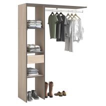 Dressing Chicago Module C L139xH180x40cm Chêne - EKIPA