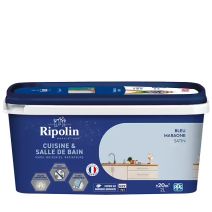 Peinture cuisine/bain 2 l bleu maraon satin