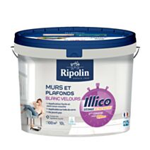 Peinture murs et plafonds Illico blanc mat 3L - RIPOLIN