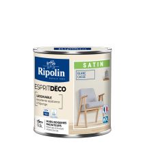 Peinture Murale Toutes Pièces Satin Blanc Cassé 0,5L - RIPOLIN