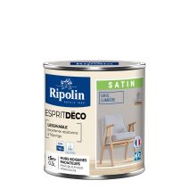 Peinture Murale Toutes Pièces Satin Gris Lumière 0,5L - RIPOLIN