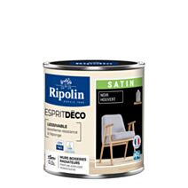Peinture Murale Toutes Pièces Satin Noir 0,5L - RIPOLIN