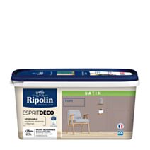 Peinture Esprit Déco multisupport taupe 2,5L - RIPOLIN