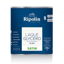 Laque Glycero Blanc Satin 2L - RIPOLIN