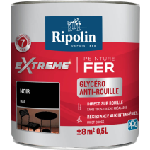 Peinture Extrême fer 0,5L mat noir RIPOLIN