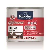 Peinture Extrême fer 0,25L brillant blanc RIPOLIN