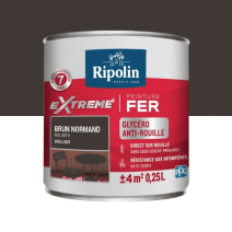 Peinture Extrême fer 0,25L brillant brun normand RIPOLIN