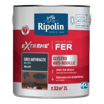 Peinture Extrême fer 2L brillant gris anthracite RIPOLIN