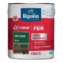 Peinture Extrême fer 2L brillant vert cloture RIPOLIN