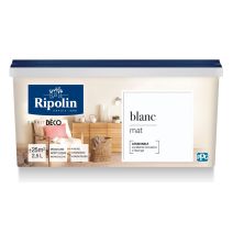 Peinture esprit déco mat blanc 2,5L - RIPOLIN