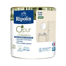 Peinture O'Pur Satiné Blanc Casse 0,5L - RIPOLIN