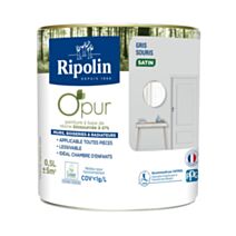 Peinture O'Pur Satiné Gris Souris 0,5L - RIPOLIN