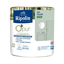 Peinture O'Pur Satiné Vert Palatino 0,5L - RIPOLIN