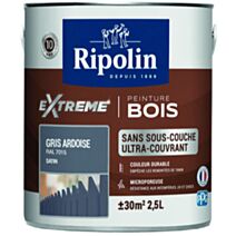 Peinture bois extrême 2,5 l gris ardoise satin