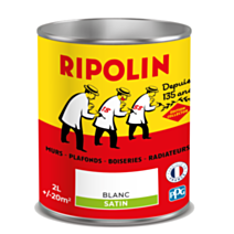 Peinture Collector blanc 2L satin - RIPOLIN
