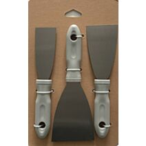 3 couteaux à enduire ECO acier 4-6-8cm manche plastique 