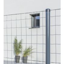 Poteau cloture univers gris 2m - DIRICKX
