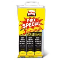 Set de 3 cartouches Néoplus 345 g - PATTEX